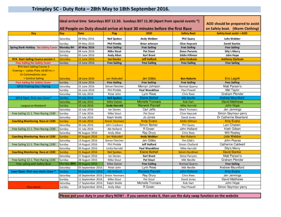 thumbnail of Duty Roster 28th May  to  18th September 2016 pdf